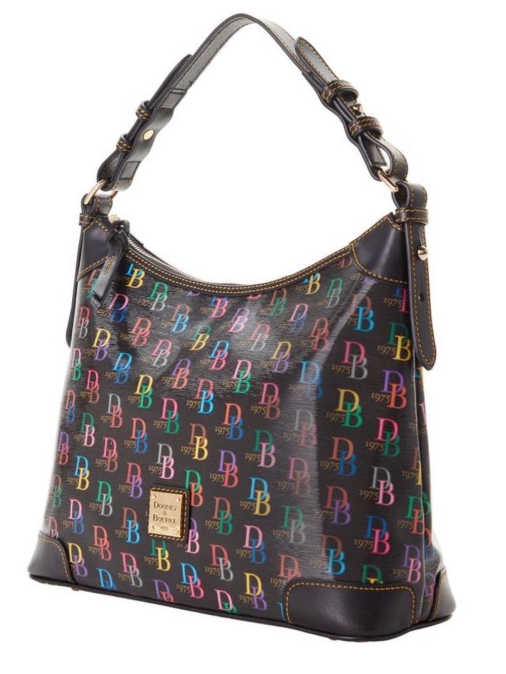 Dooney & Bourke DB75 Multi Hobo Shoulder Bag - Black Black